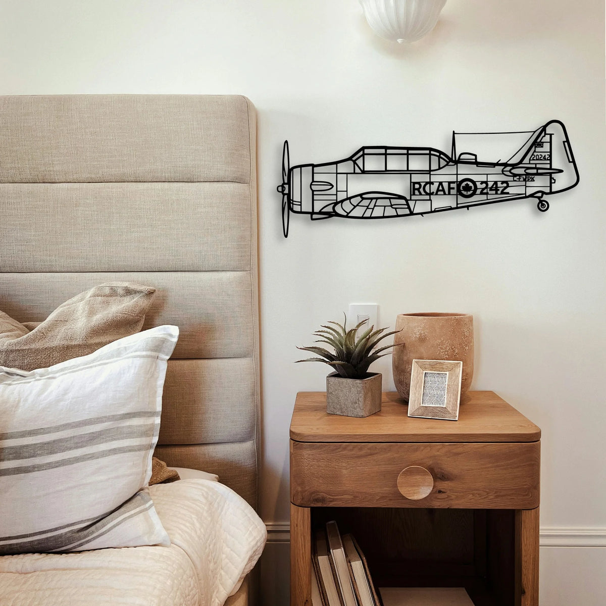 T33 2 Classic Aircraft Silhouette Metal Wall Art - Tinvibe