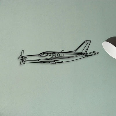 Tbm 2 Classic Aircraft Silhouette Metal Wall Art - Tinvibe