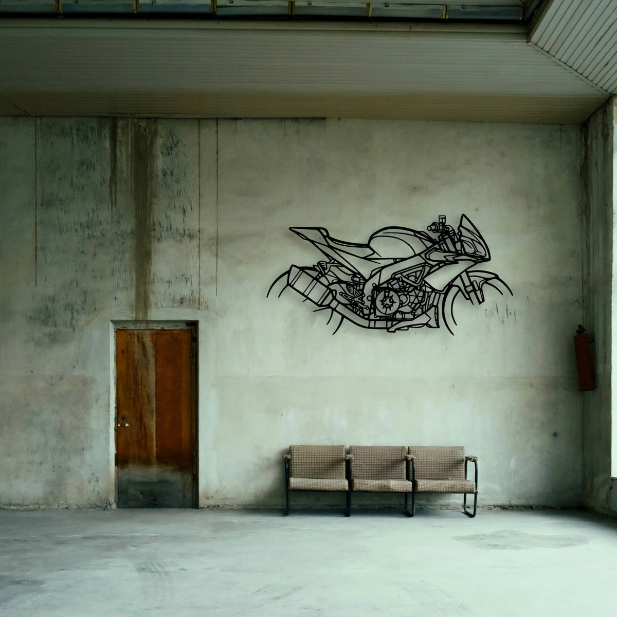 Tuono 2018 Classic Motorcycle Silhouette Metal Wall Art - Tinvibe