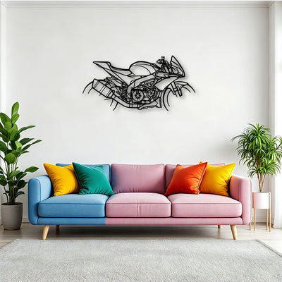 Tuono 2018 Classic Motorcycle Silhouette Metal Wall Art - Tinvibe