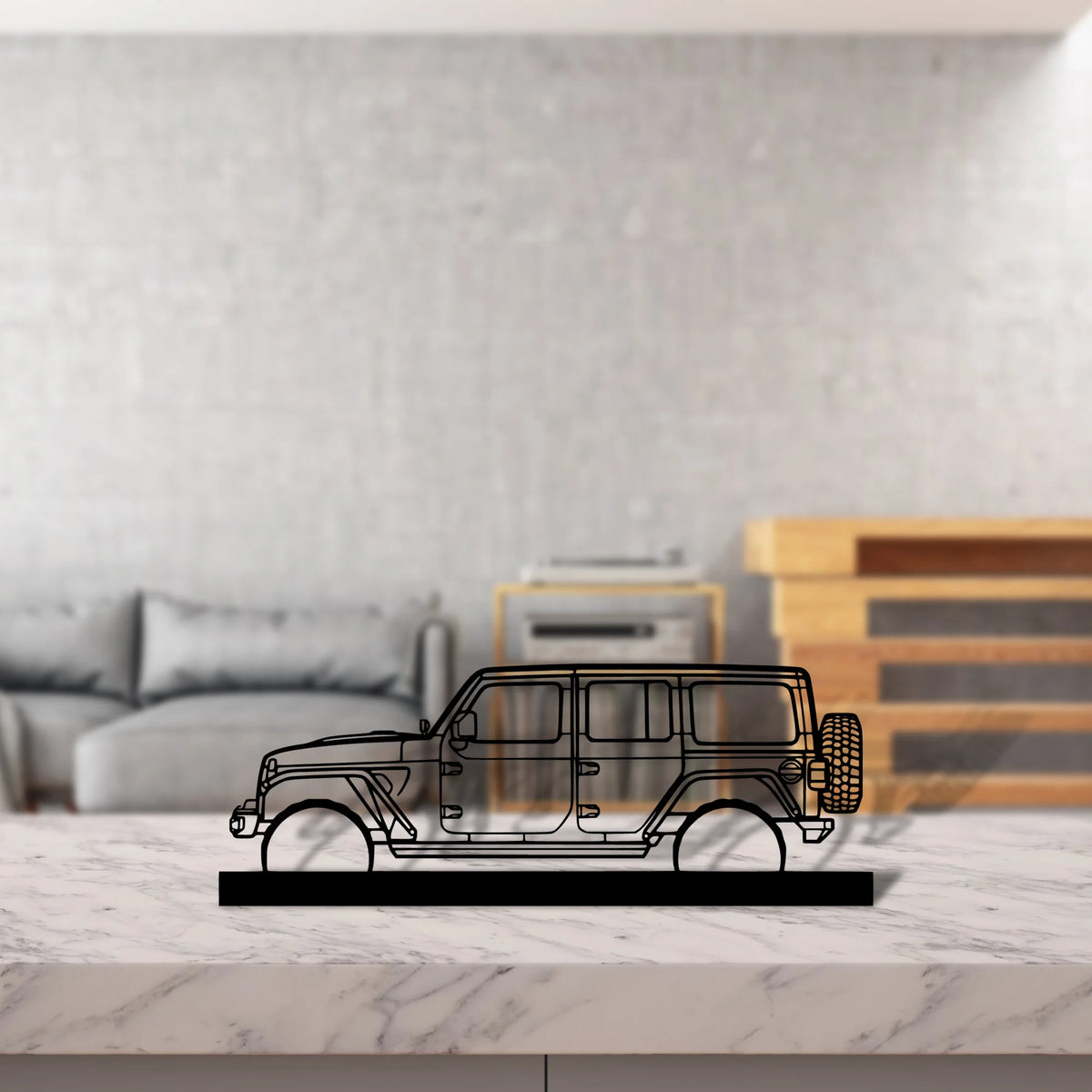 wrangler-2019-2 Silhouette Metal Art Stand - Tinvibe