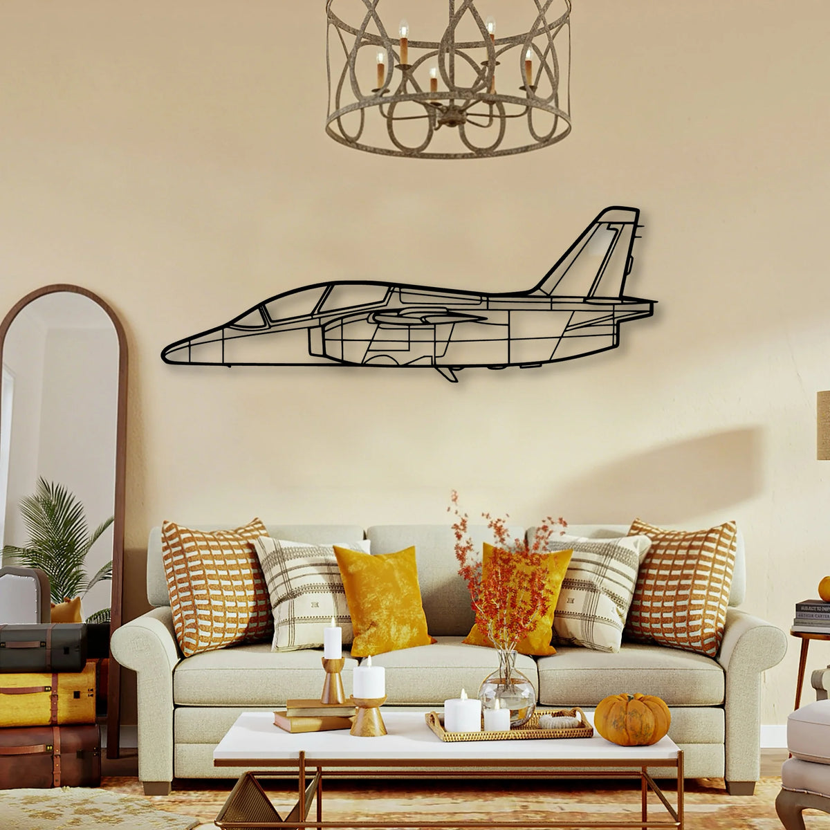 WT9 Dynamic Classic Aircraft Silhouette Metal Wall Art - Tinvibe