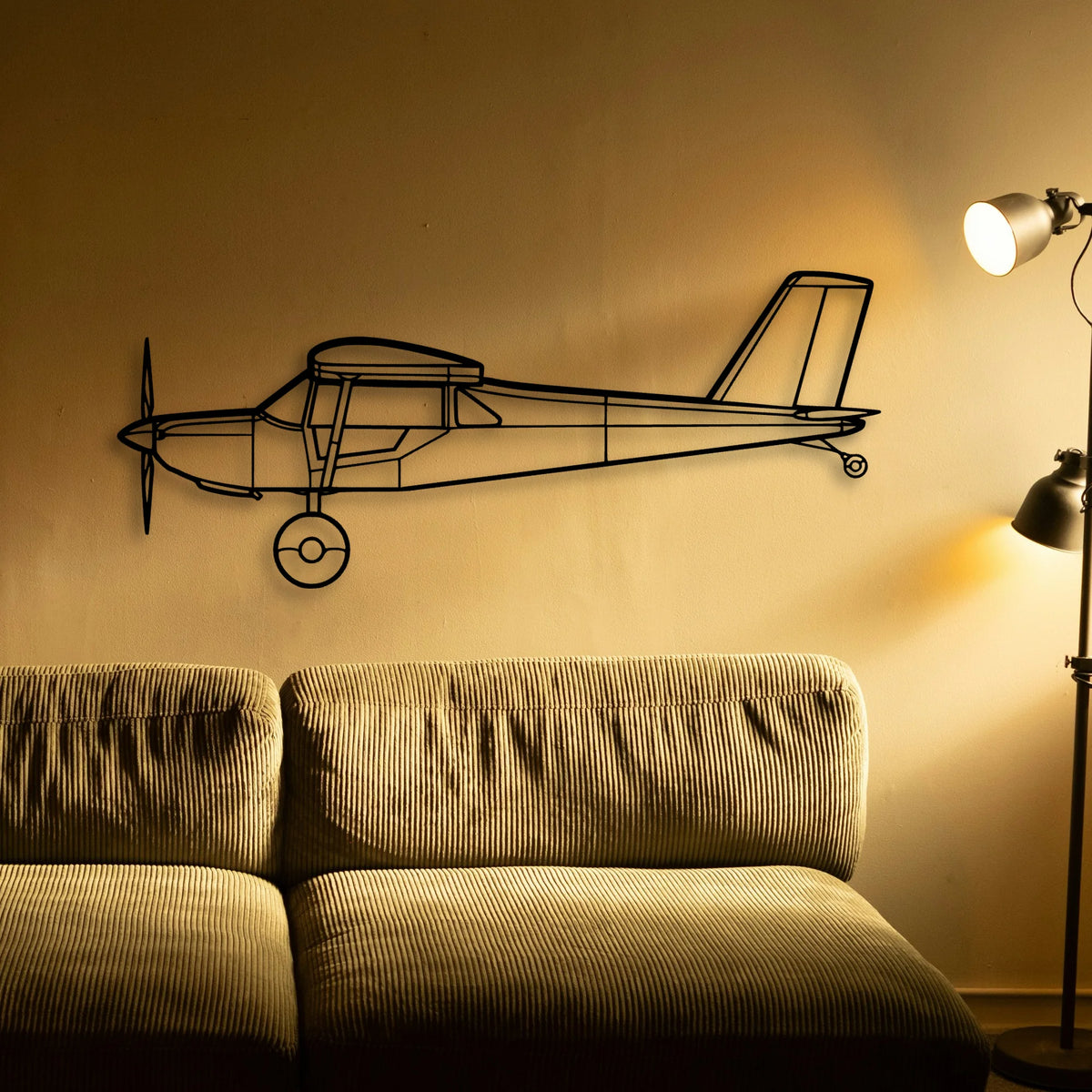 Yak 18T Classic Aircraft Silhouette Metal Wall Art - Tinvibe