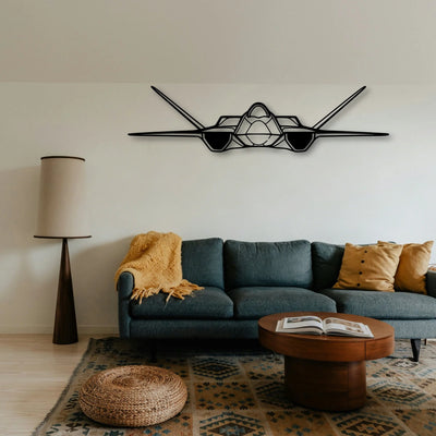 Yf 23 Classic Aircraft Silhouette Metal Wall Art - Tinvibe